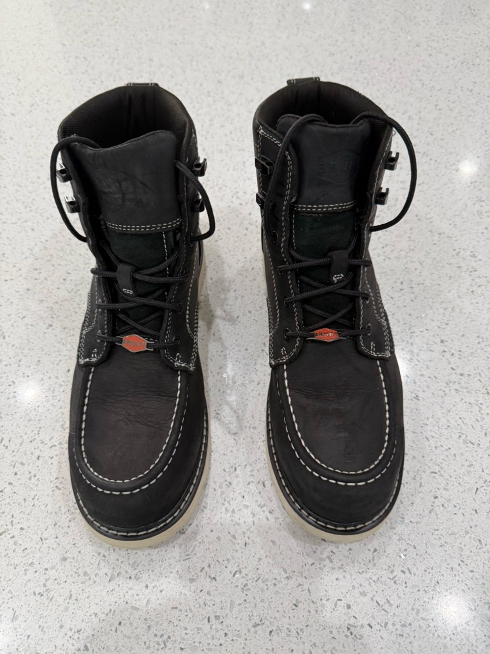 Brunt Marin Men's Black Lace-Up Work Boots  Black 11.5 barely used